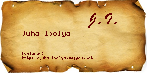 Juha Ibolya névjegykártya