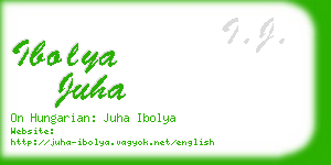 ibolya juha business card